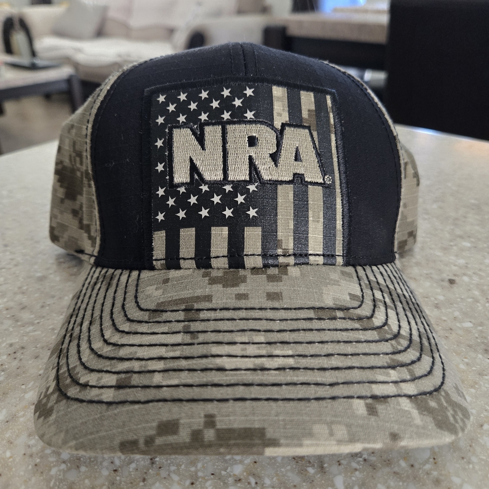 NRA Camo and Black Cap